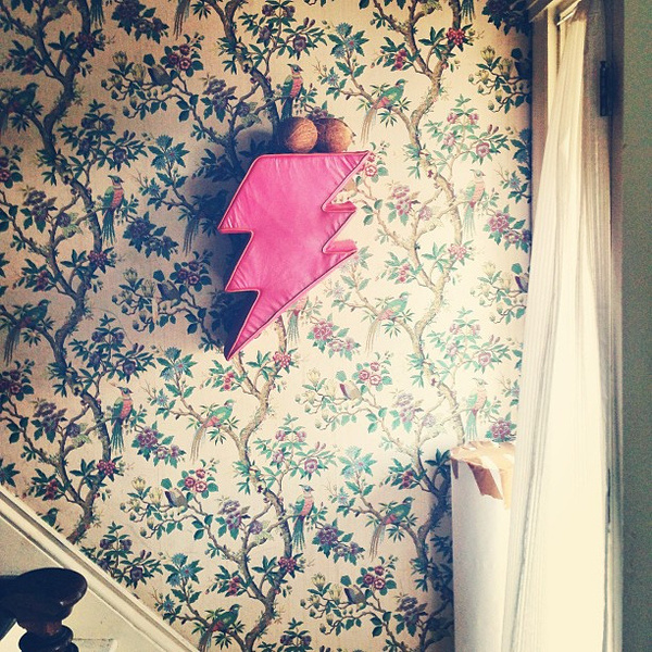 Big pink lightning from a little coconut cloud #wallpaper #pattern