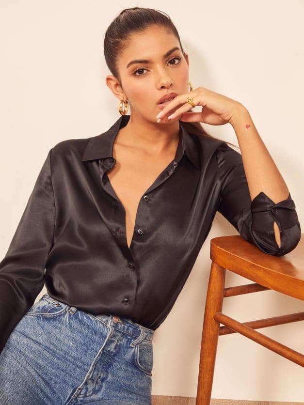 Long Sleeve Silk Sky Top - Browse Ideas | GoodStuffUP