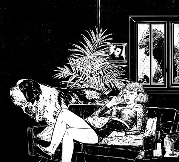 MONIQUE on Behance #illustration #ink #dog