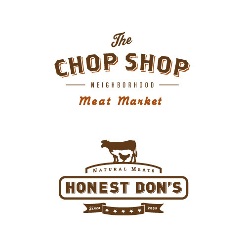 The Chop Shop and Honest Don's #market #food #logos #branding