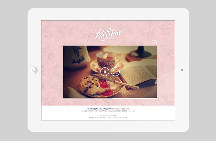 #WeLoveNoise #PorcelainTeaParlour #website #tablet #ipad
