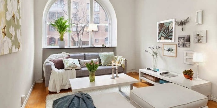 Charming One Room Apartment in Sweden #interior #apartment #design