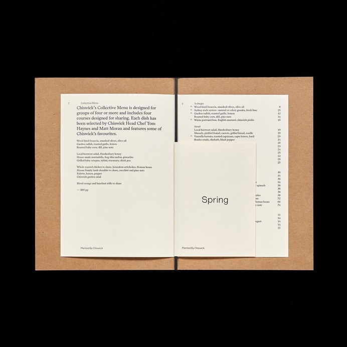 Chiswick — Spring menu