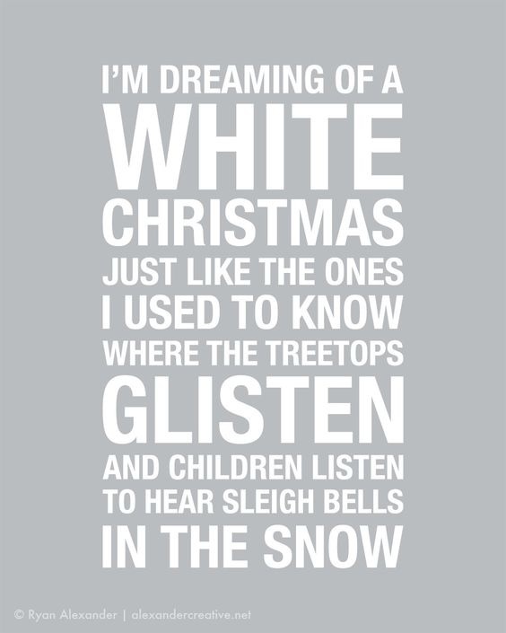 White Christmas Subway Art