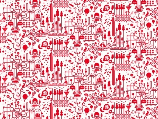 LOVERS TOWN - Jonathan Calugi #illustration #pattern