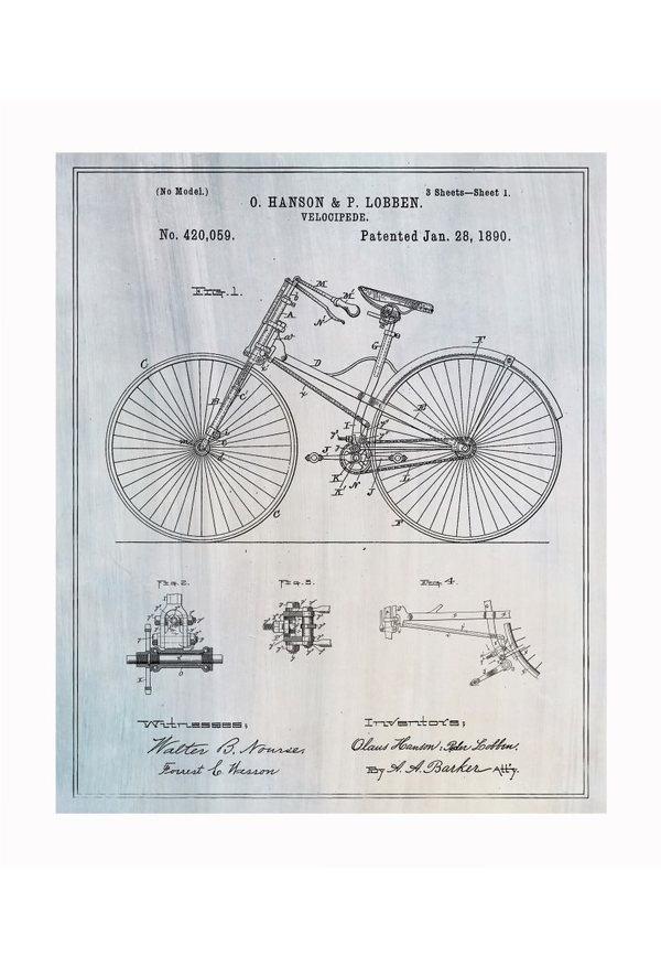 Vintage Patent Application Posters #bike