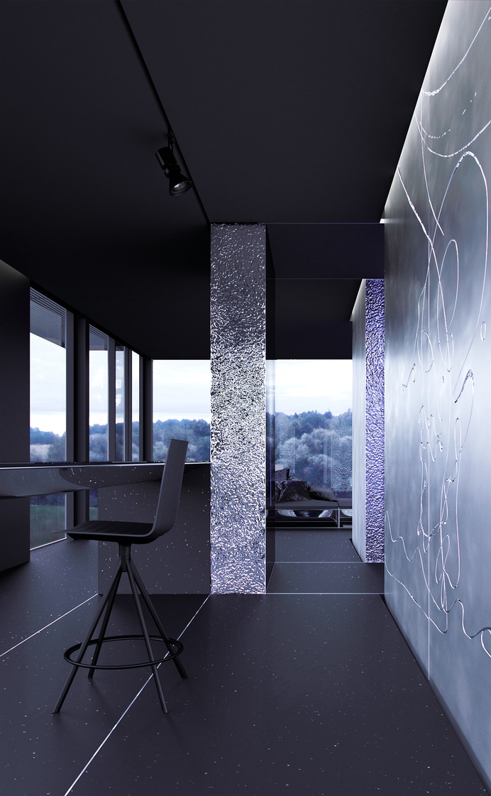 BZF, IH_blackjam, black interior, #architecture #minimalist #minimal #minimalism #black