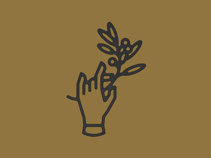 Hand with flower pkomierowski