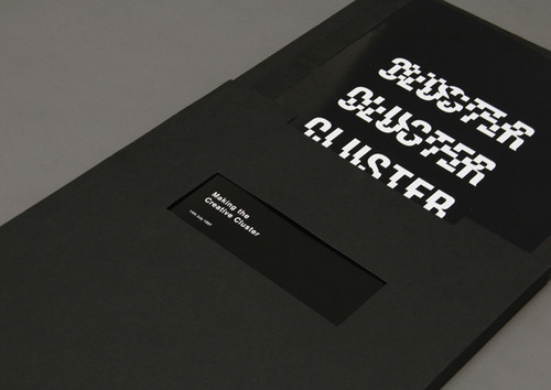 Cluster - joshdavey.net #cluster #competition #print #design #graphic #istd #publication #anamorph #custom #type #anamorphic #blackandwhite #student #typography