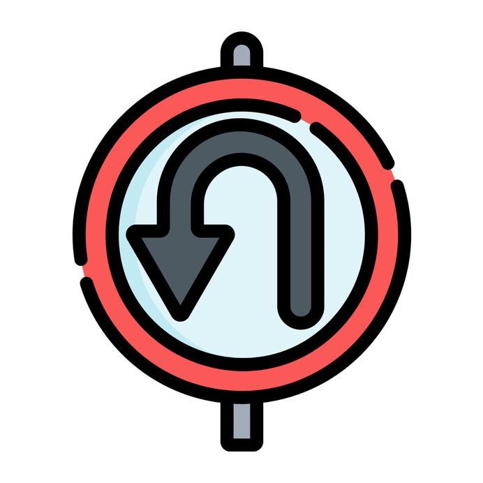 See more icon inspiration related to u turn, sings, traffic sign, circulation, signaling, warning and arrow on Flaticon.