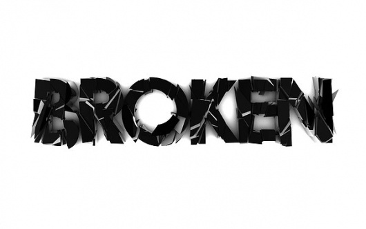 Broken type on the Behance Network #type