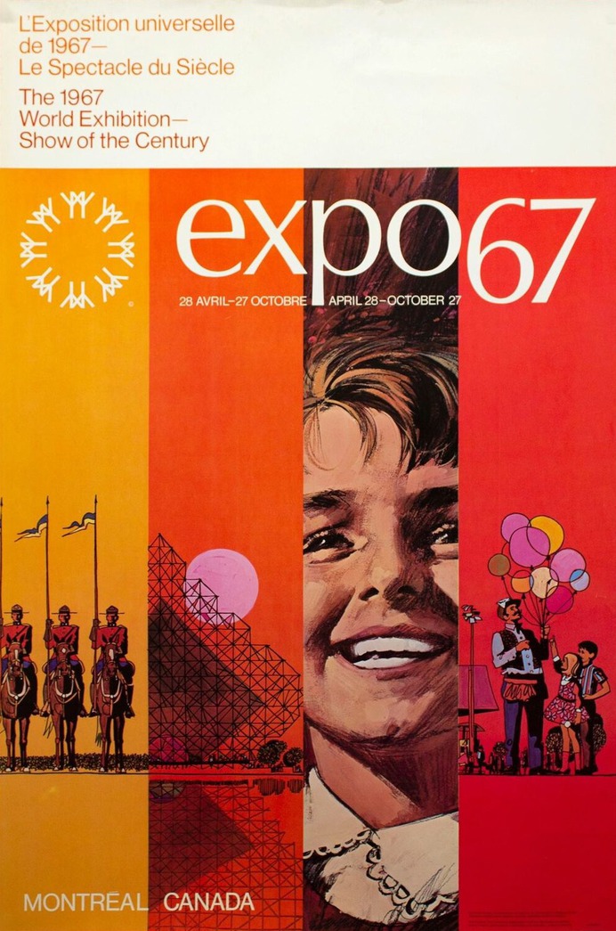 A series of posters designed by William Wright for the Montréal World's Fair Expo 67.
