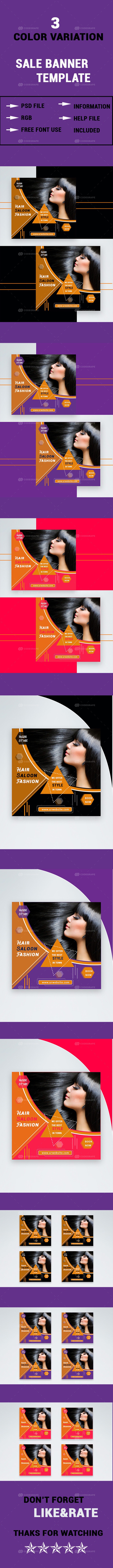 Hair Saloon Fashion Sale Banner