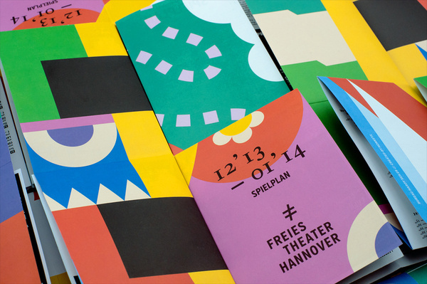 Programme with bright illustrative detail for Freies Theater Hannover by Bureau Hardy Seiler #identity #branding