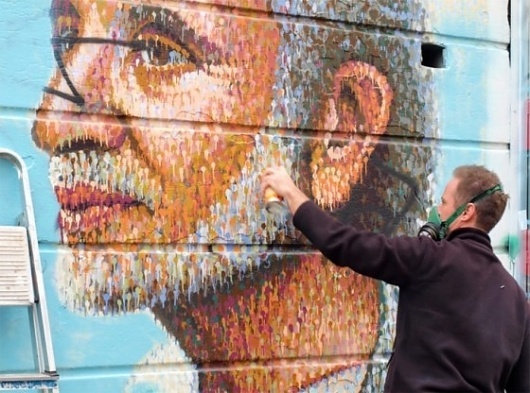 Pointillism Graffiti by James Cochran - Jared Erickson | Jared Erickson #graffiti #pointallism #art #street