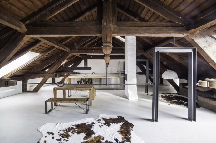 Adaptation of an attic space for summer #interiordesign