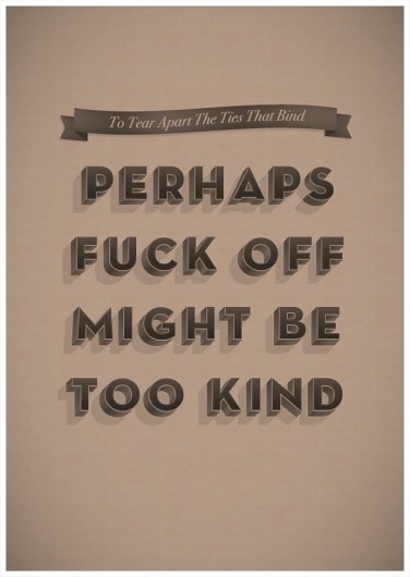 Do Me A Favour | Type Union #off #fuck #poster #typography