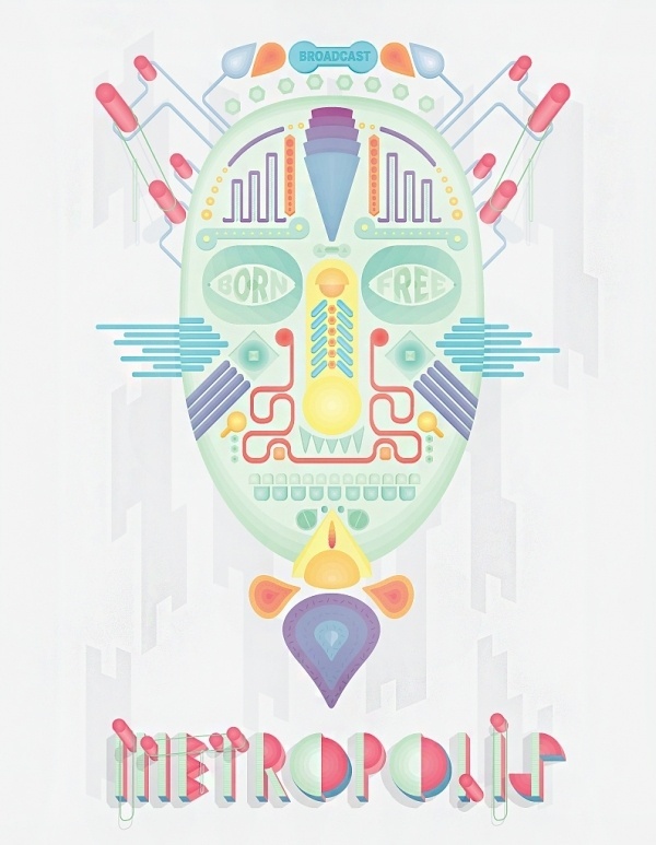 ANONYMOUS MAG #colourful #illustration #metropolis #typography