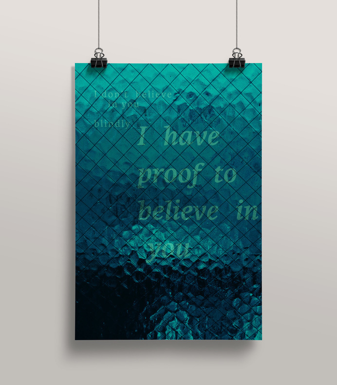 Proof - Mr Miles Johnson #green #proof #design #direction #glass #art #poster #blue #typography