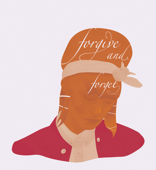 Forgive and forget ~ ANONYMOUS MAG #year #oconnell #typography #2013 #forgive #james #illustration #fashion #forget #new