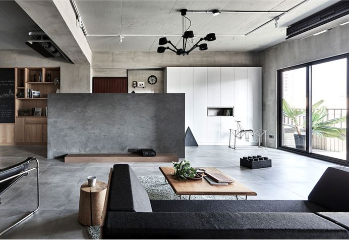 Industrial Decor and Japanese Lifestyle Interplay in Apartment by HAO Design - InteriorZine
