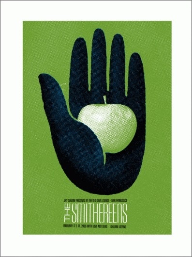 GigPosters.com - Love Not Dead - Smithereens - Gyllian Lozano #apple #print #texture #tuffy #screen #poster #lil #hand #green