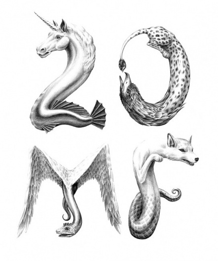 20 Million Fragments « Jonathan Zawada #inspiration #lettering #illustration #animals #pencil #mythical