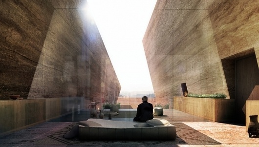 oppenheim architecture + design: desert lodges #rock #lodge #architecture #visualization #oppenheim #desert