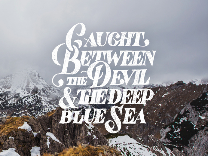 Devil & the Deep Blue Sea by Mark van Leeuwen #typography
