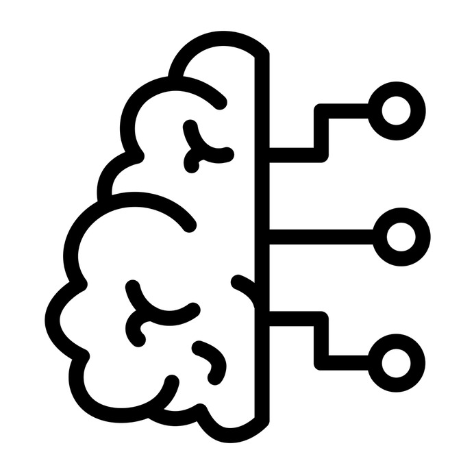See more icon inspiration related to brain, AI, ui, healthcare and medical, automaton, futuristic, Science fiction, robotics, artificial intelligence, electronics, education, connection and technology on Flaticon.