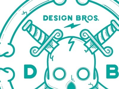 Skull_final-01 #line #knife #skull #bones #bagde