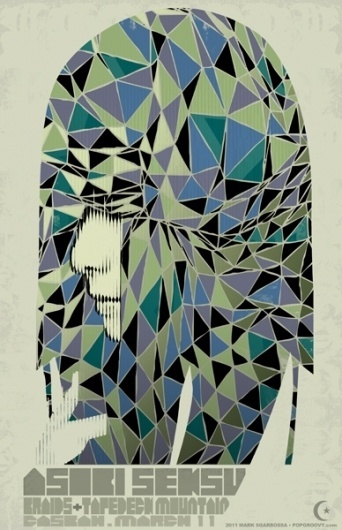 GigPosters.com - Asobi Seksu - Braids - Tapedeck Mountain #gig #design #poster
