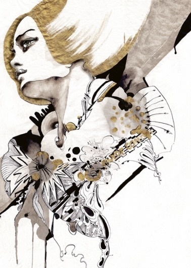 'Out Of Control'. Giclée Art Print by Naja Conrad-Hansen - Arte Limited #fashion #artwork #art