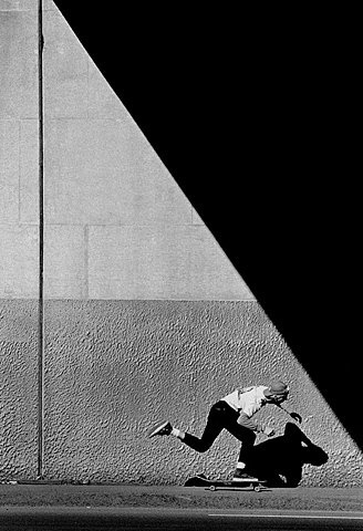 http://creaturesofcreativity.tumblr.com/ #shadows #white #black #skate #and #contrast