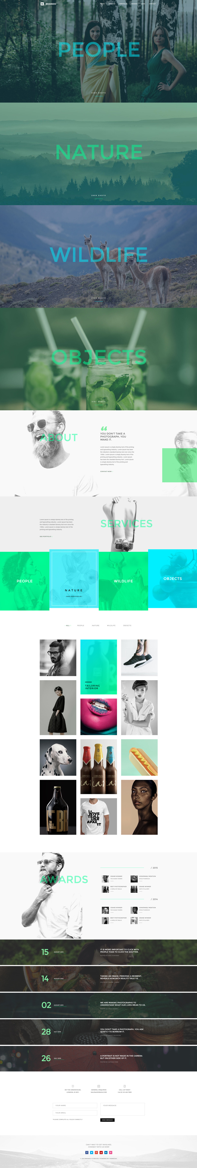 Brando #Responsive & #Multipurpose #OnePage #WordPress #Theme For #Photography by #ThemeZaa https://goo.gl/ePNxYs