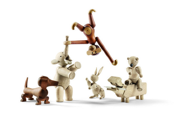New Animals in the Ring #monkey #elephant #hippo #kay #wood #dachshund #bear #rabbit #bojesen #toy