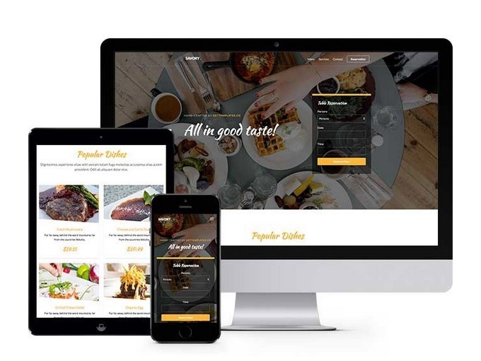 Savory: Free Restaurant HTML5 Template