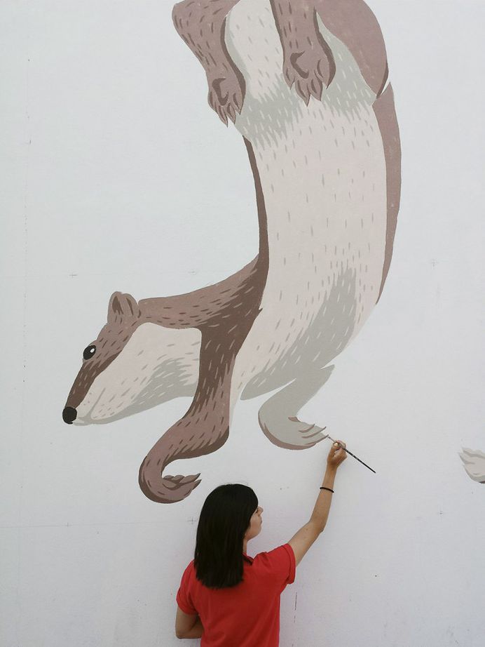 “War dance” wall by Javier de Riba