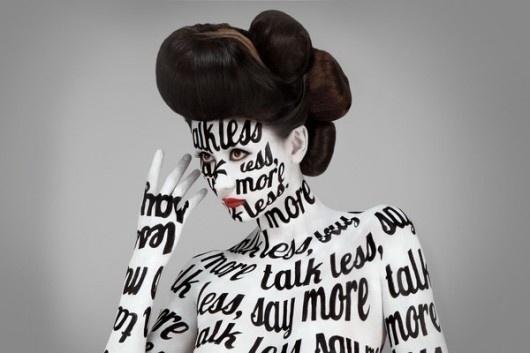 Typography | WANKEN - The Art & Design blog of Shelby White #painting #body #photograph #typography
