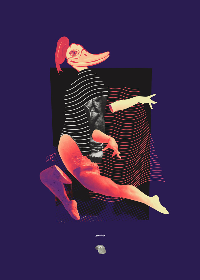 Personal Artworks on Behance #dance #light #collage #stripes