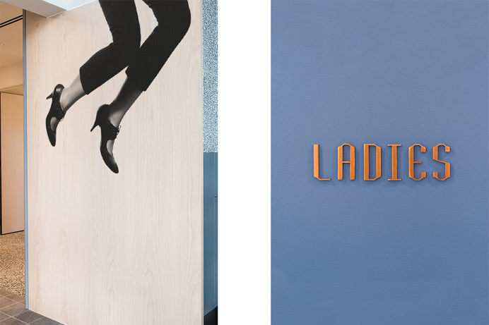 the penny drop cafe by pop and pac melbourne australia beautiful interior design branding logotype copper wood graphic modern coffee inspira