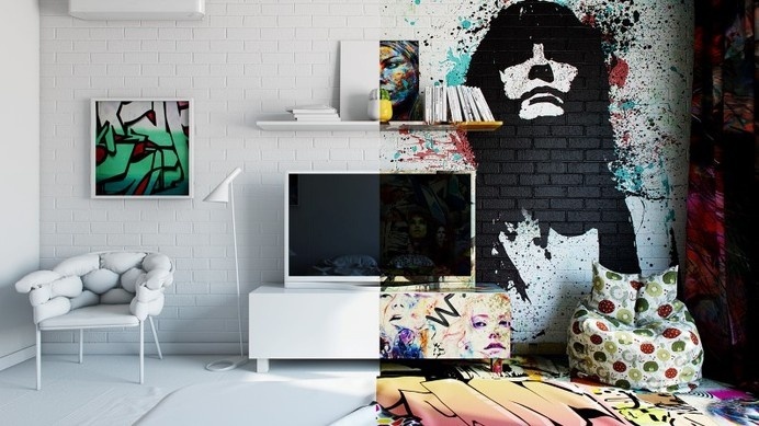 Avant-Garde Sunday Room: artistic design by Pavel Vetrov