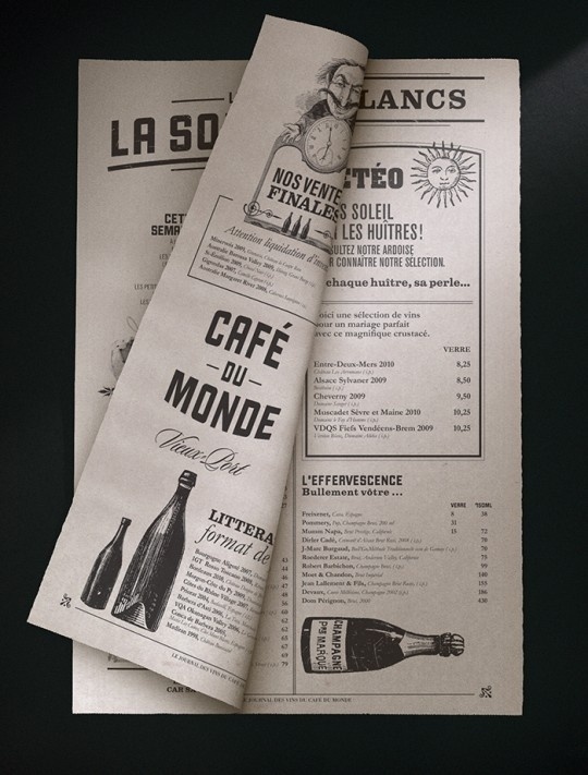 Café Du Monde | The Design Ark #branding #caf #print #newspaper #monde #du