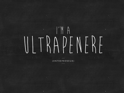 Jonisms (TM) // I'm a Ultrapenere #jon #speech #brand #illustration #identity #mono #studiojq #logo #postcard #typography