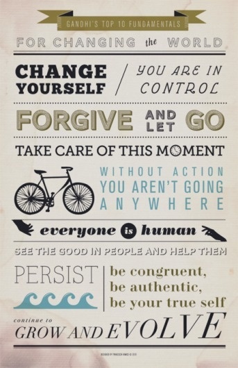 HOW Magazine Blog | Changing the World #gandhi #world #the #poster #changing #typography