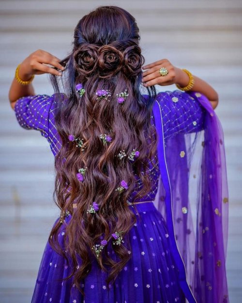 Three Roses Braid For Long Hair