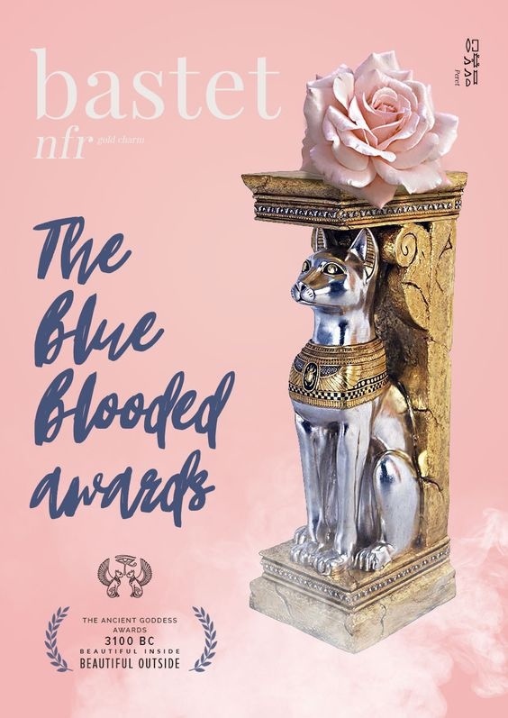 #design #poster #egypt #cover #pink #cat #rose #blue