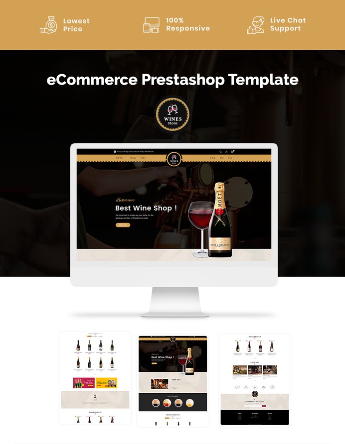 #WineYard - #Drink Store - #Prestashop #Responsive #Theme | #TemplateTrip #eCommerce #Website #Design #Template