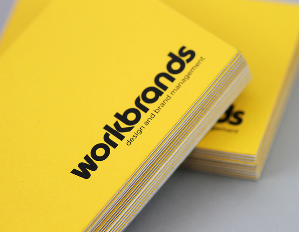 Workbrands businesscard #businesscard #uncoated #business #card #yellow #stock