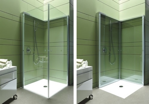Folding Shower Enclosure by Duravit offers extra OpenSpace in compact bathroom | Trendir #shower #design #space #industrial #folding
